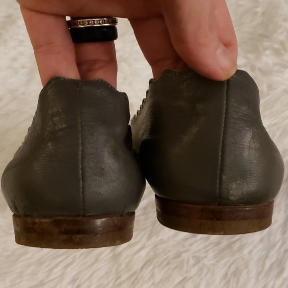 😊Chloe Lauren Sheepskin Leather Flats In Gray😊 - Picture 9 of 10